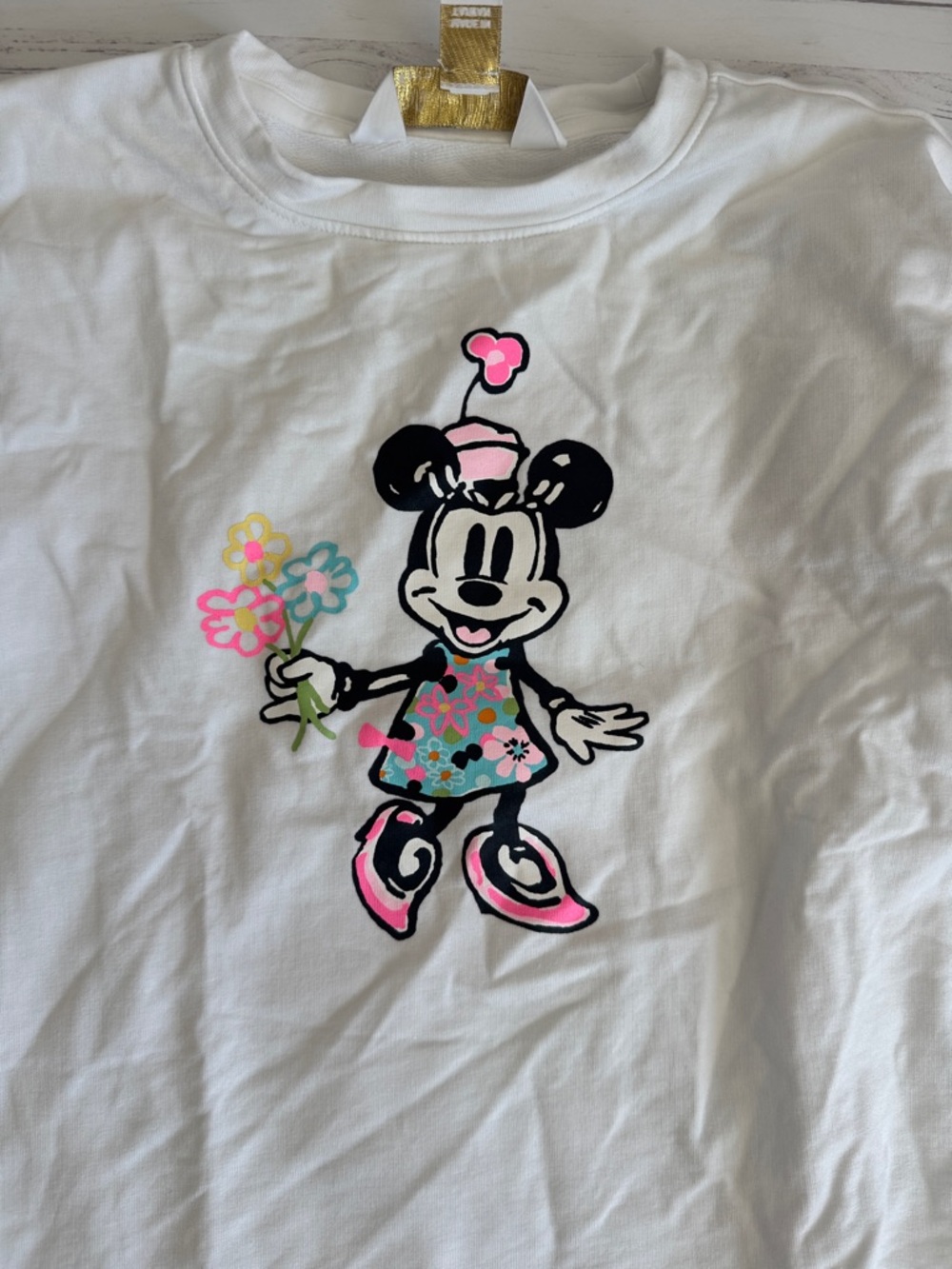 Lilly Pulitzer White Kids' Long-Sleeve Minnie Mouse sweatshirt - Picture 2 of 5